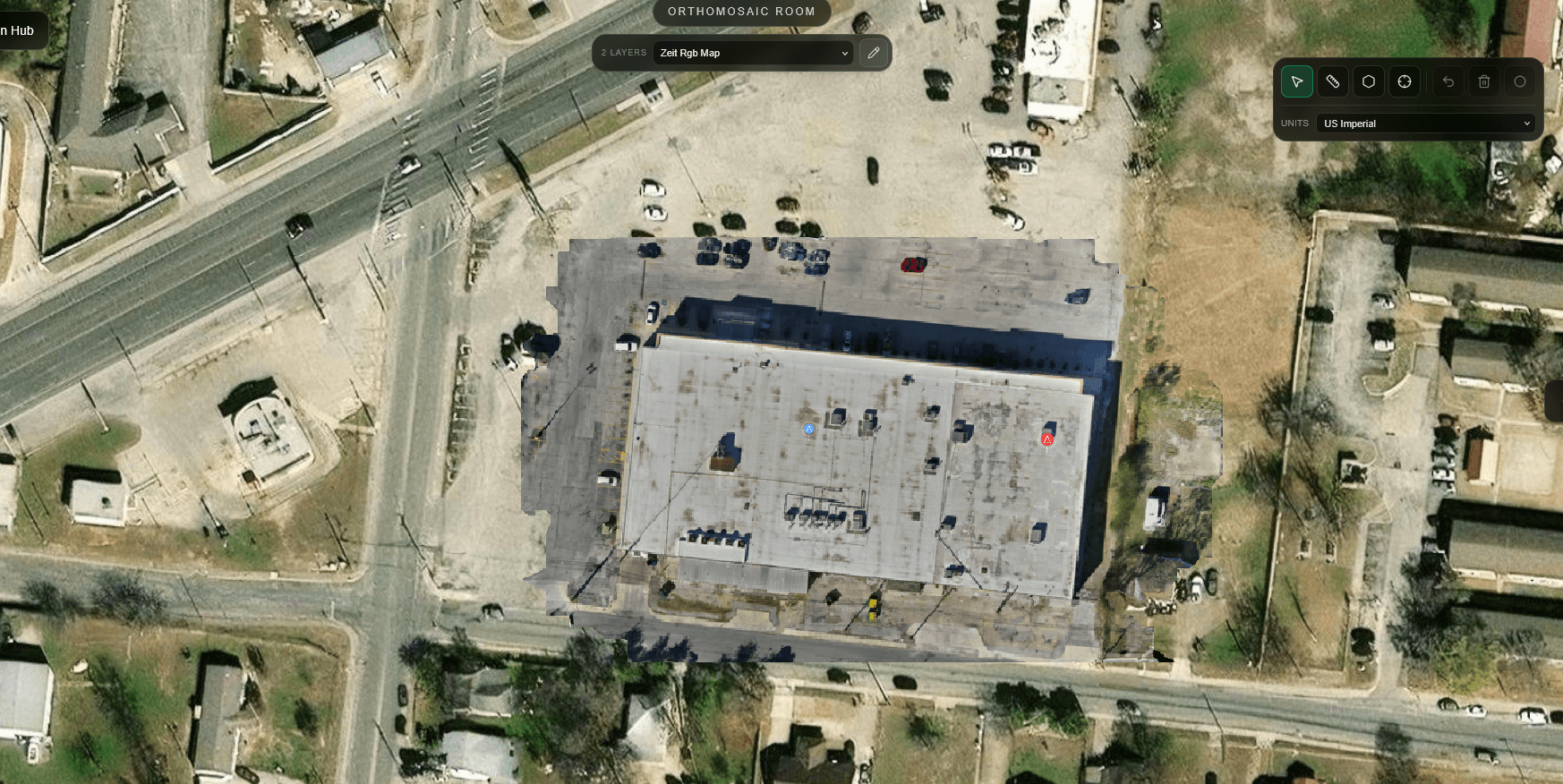 Orthomosaic delivery interface for client-facing mapping review