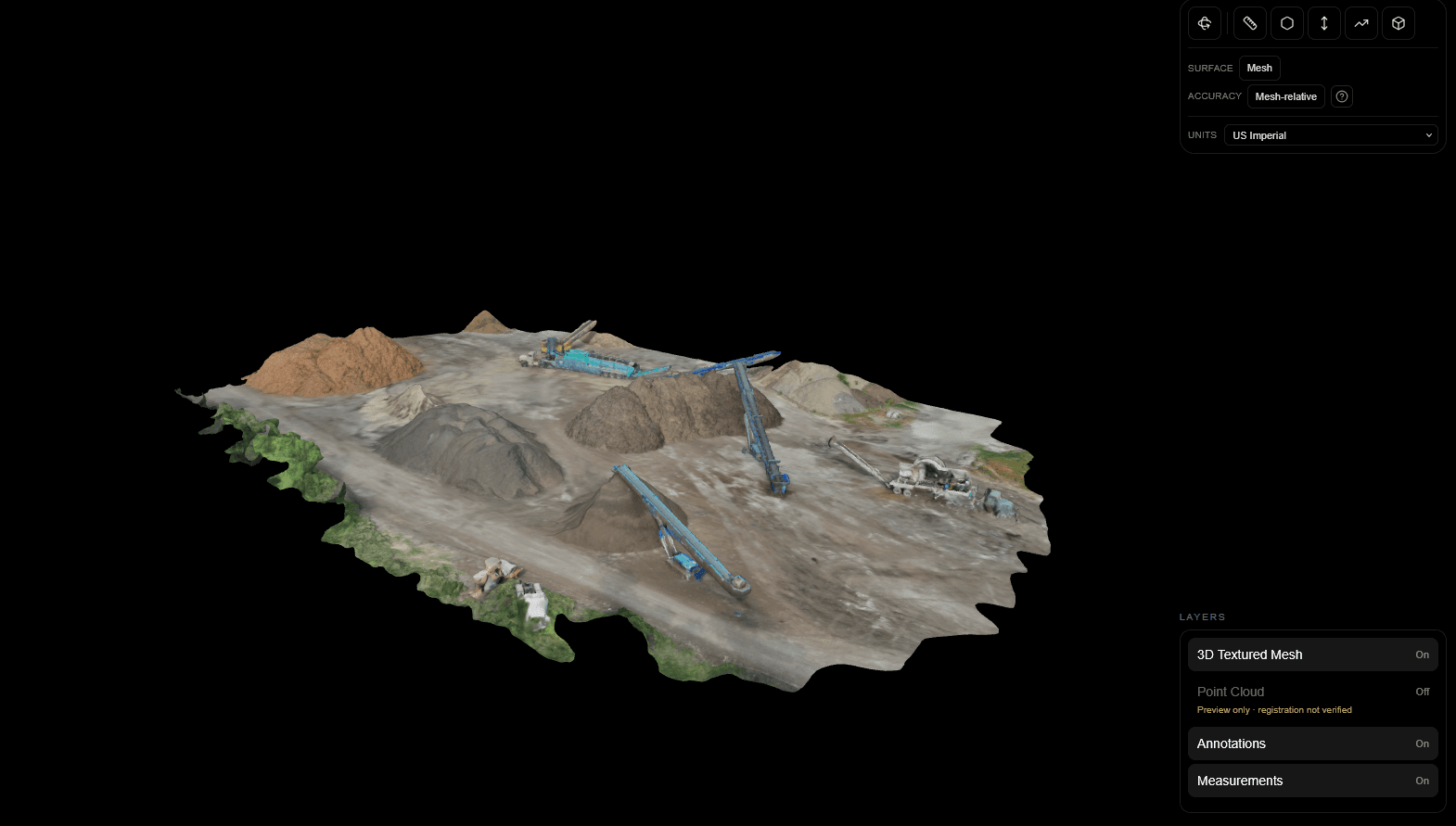 3D model viewer for reality capture and photogrammetry outputs